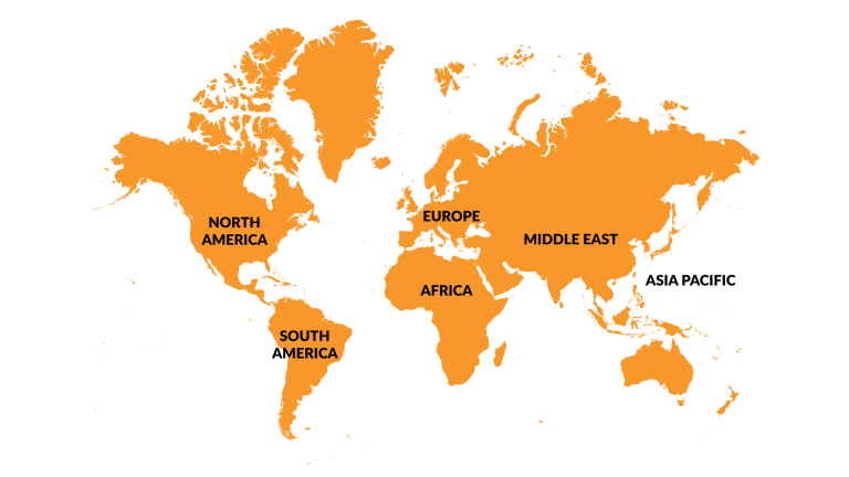 world map continents