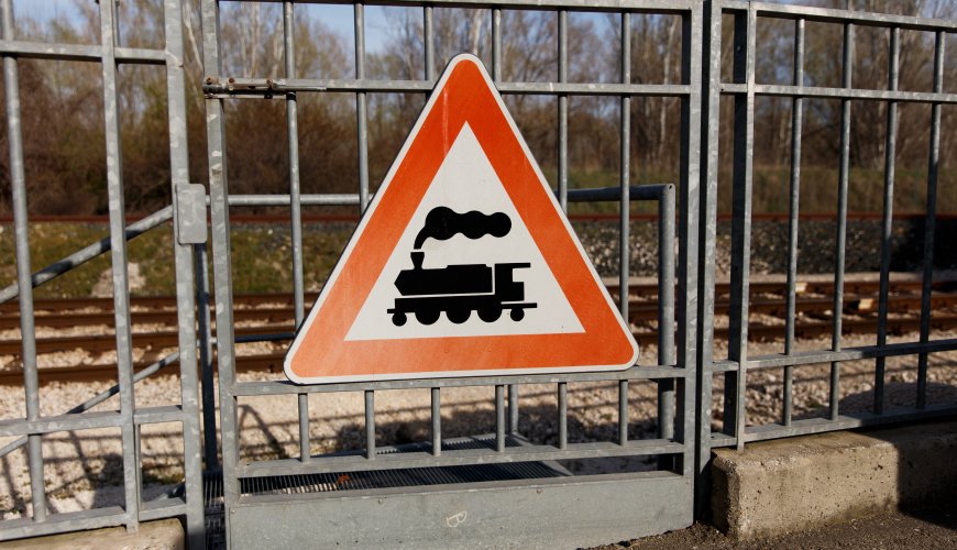 Sign for danger - rail freight - take precautions in this area